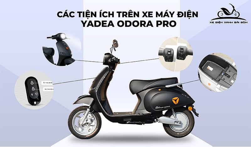 Các tiện ích của xe Yadea Odora Pro