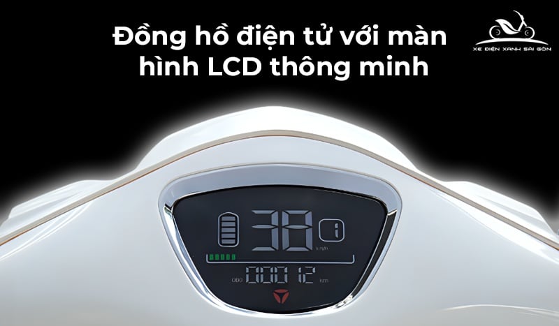 Đồng hồ điện tử của xe máy điện Yadea Odora Pro sắc nét, dễ nhìn
