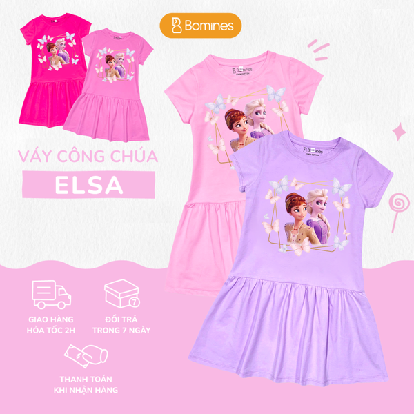 Váy công chúa elsa phối ren Memoti Shop