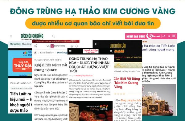 Báo chí đưa tin về Đông Trùng Hạ Thảo Kim Cương Vàng