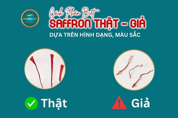 Cách phân biệt saffron thật giả