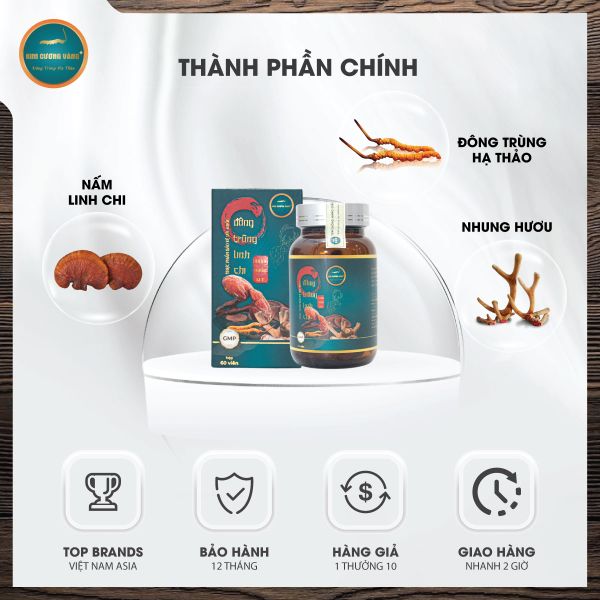 Thành phần chính của Viên uống Đông Trùng Linh Chi Nhung Hươu