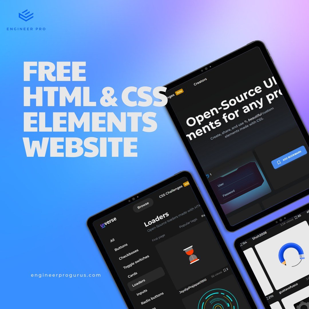 WEBSITE CUNG CẤP HTML & CSS ELEMENT MIỄN PHÍ KHÔNG THỂ BỎ QUA