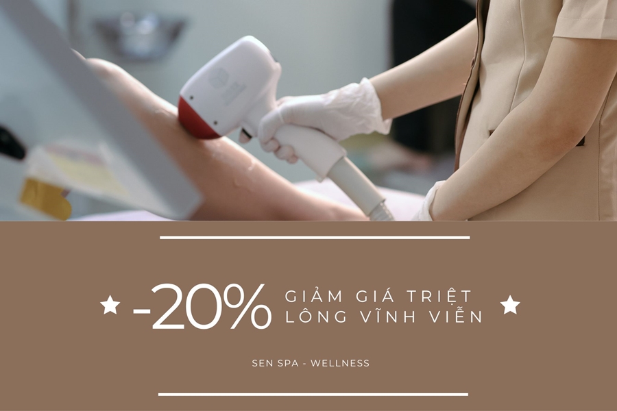 Dịch vụ triệt lông nách vĩnh viễn tại Sen Spa ưu đãi sâu