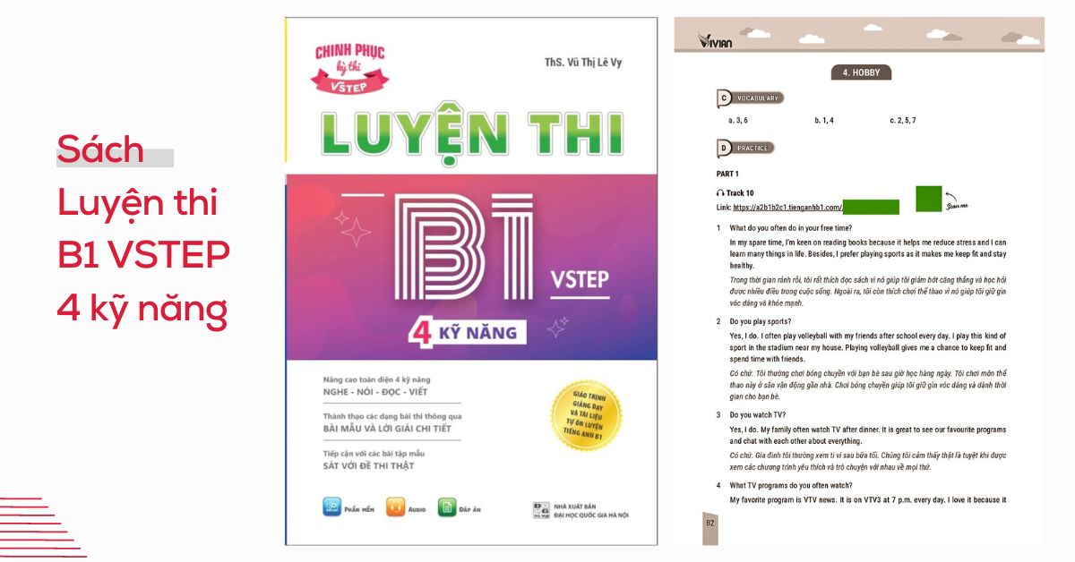 Top 5 Sách Ôn Thi Vstep B1- B2-C1 Có Đáp Án - Đáng Mua Nhất