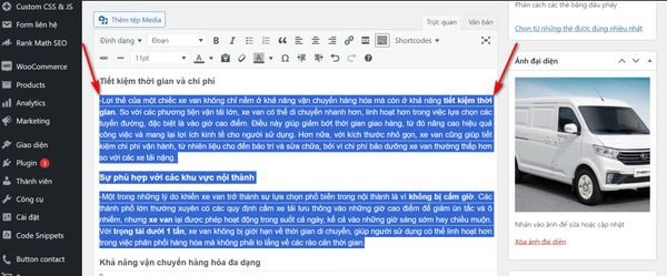 Cách Căn Đều 2 Bên Trong Wordpress Và Chỉnh Lề Trong Wordpress
