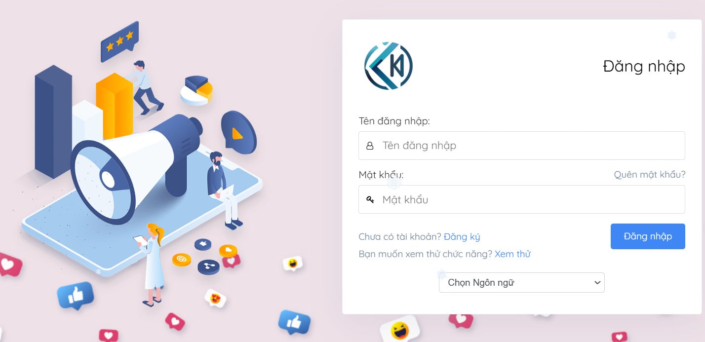 Tạo user và password trên Web Marketing tool