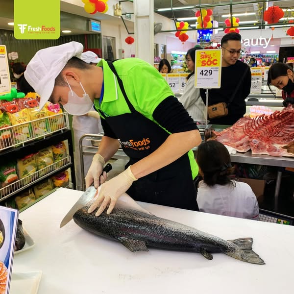 Content thực phẩm sạch - Sasimi Cá hồi