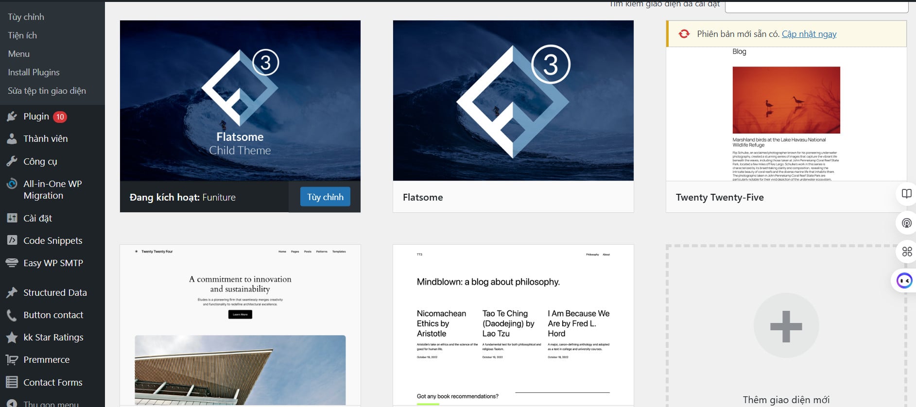 Giao diện wordpress đa dạng