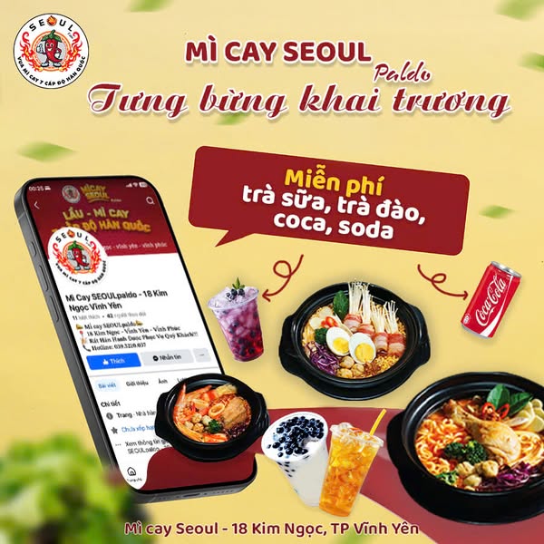 Content khai trương - Mỳ cay Seoul