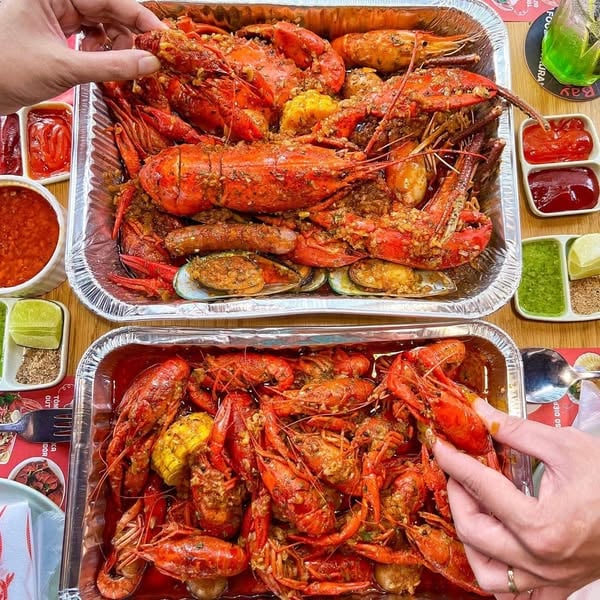 Mẫu đăng bài bán hải sản -&nbsp;Hải sản sốt Cajun