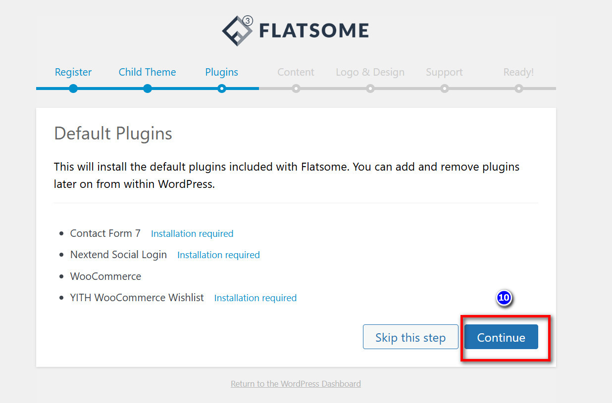 Bấm Continue để cài đặt Plugin