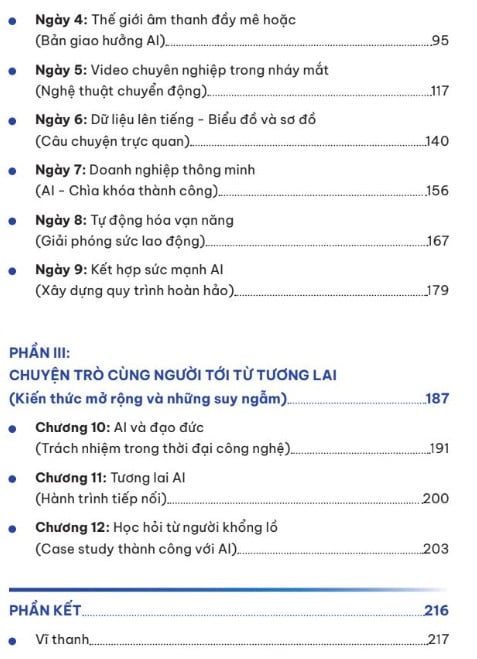 Nội dung Combo AI 9 ngày yêu