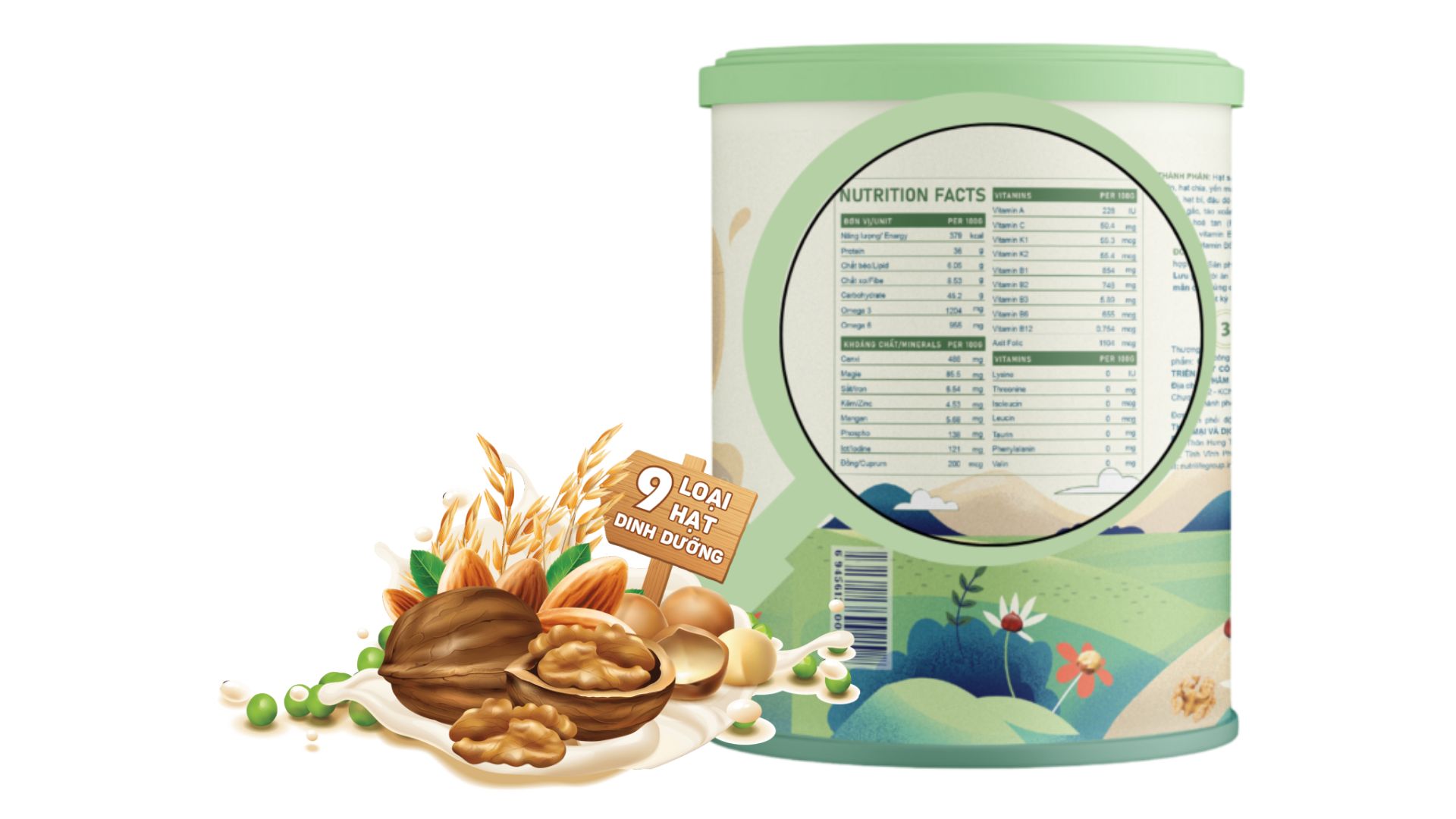 Thành phần chính của sữa hạt dinh dưỡng Forganic