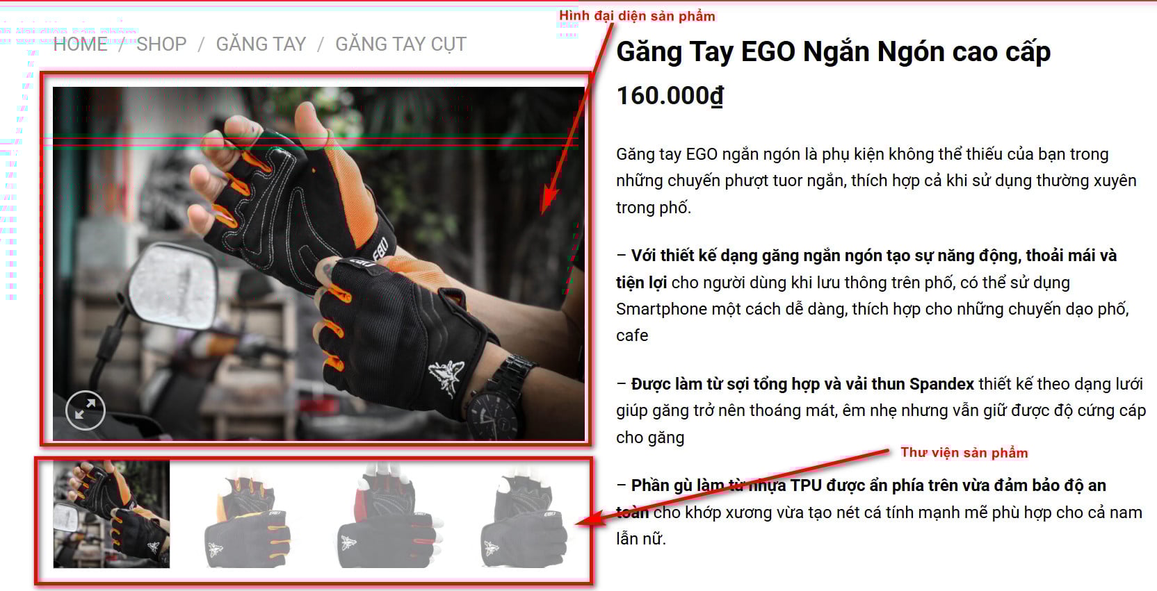 Thiết lập hình ảnh sản phẩm