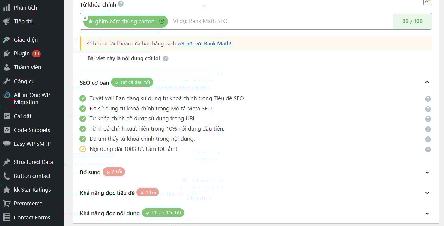 Wordpress giúp tối ưu chuẩn SEO