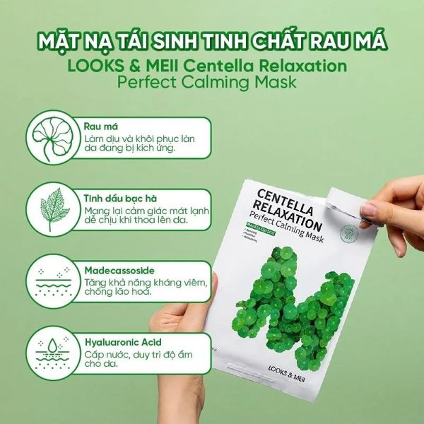 Mặt Nạ Rau Má Centella Relaxation Hàn QuốcMặt nạ rau má Centella ...