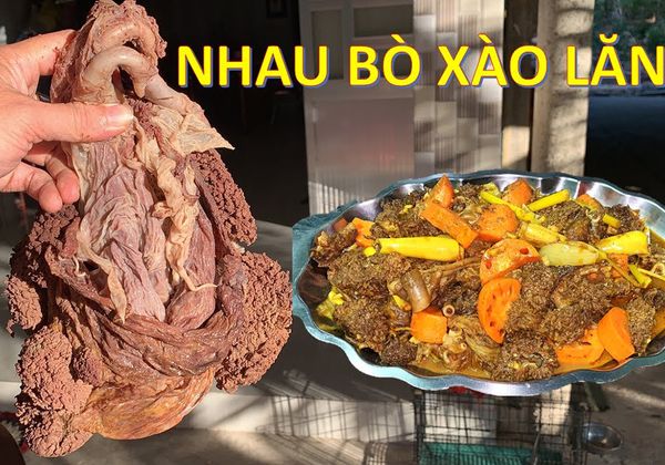 Cách chế biến nhau bò mềm giòn bổ dưỡng không hôi