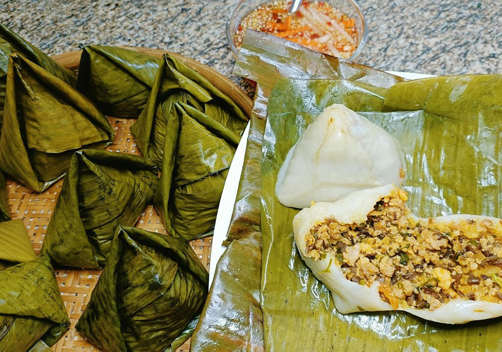 Cách làm bánh ít nhân tôm thịt dẻo dai vị miền Trung