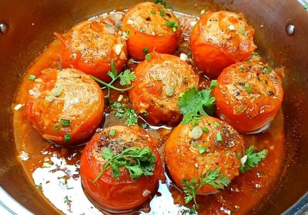 Cách làm cà chua nhồi thịt chiên giòn rụm, nhân mềm thấm vị