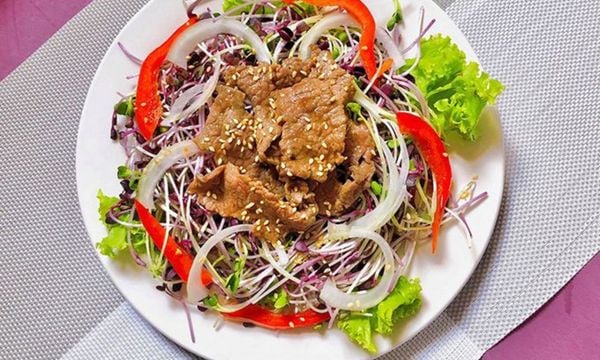 Cách làm gỏi bò rau mầm thanh đạm, tốt cho sức khỏe cả nhà