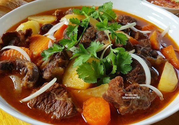 Cách nấu bò lagu nước cốt dừa mềm ngọt chuẩn vị miền Nam