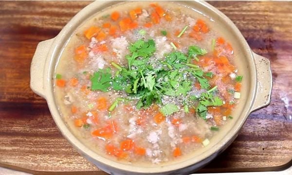 Hướng dẫn cách nấu cháo thịt băm cà rốt giàu dinh dưỡng