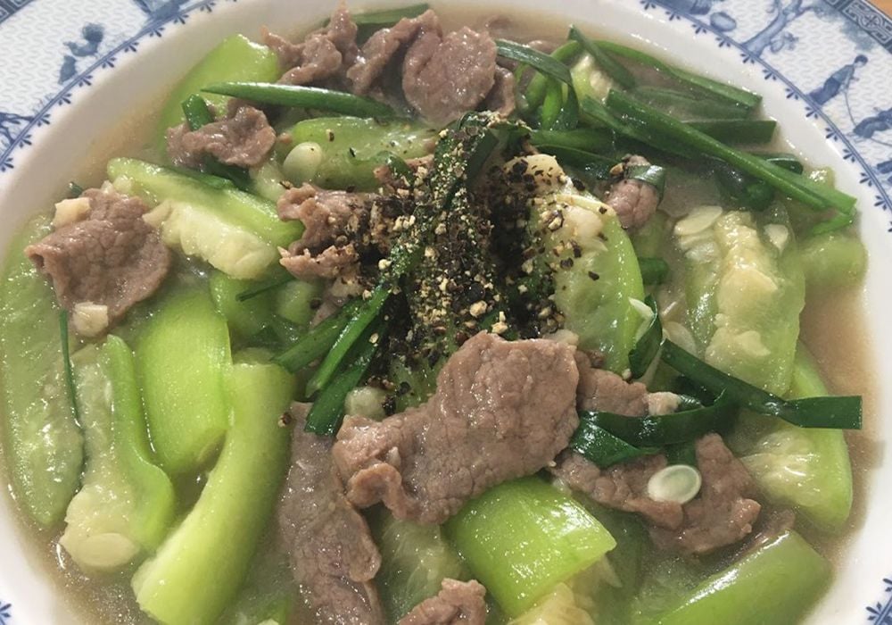 Hướng dẫn nấu canh mướp thịt bò bổ dưỡng cho cả nhà