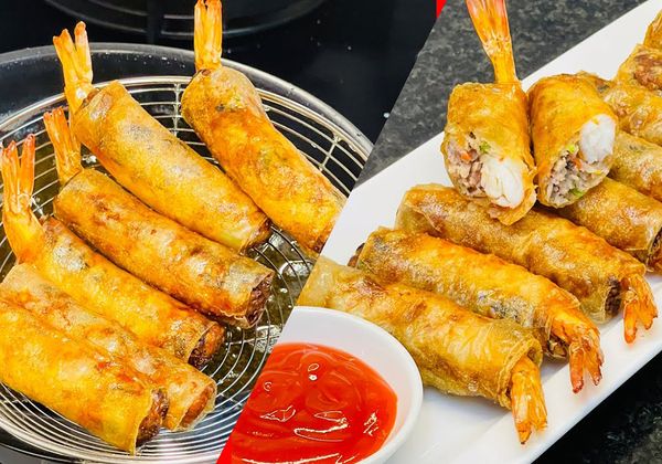Cách làm chả giò tôm thịt khoai môn giòn ngon hấp dẫn