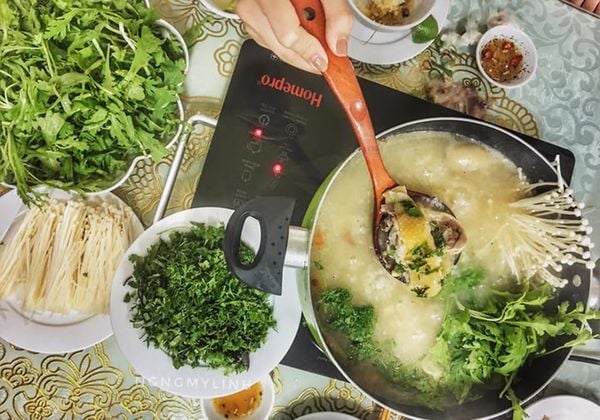 Cách nấu lẩu cháo gà thơm mềm dễ tiêu giàu dinh dưỡng