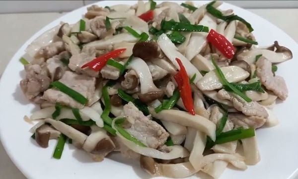 Cách làm nấm xào thịt mềm thơm, giàu dinh dưỡng, dễ nấu