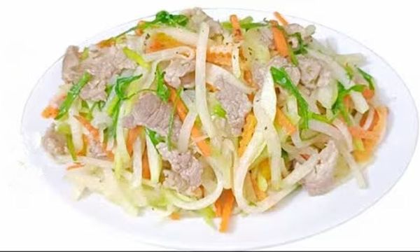 Cách làm su hào xào thịt heo giòn ngọt, đậm vị, cực hao cơm