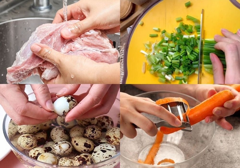 Sơ chế các nguyên liệu