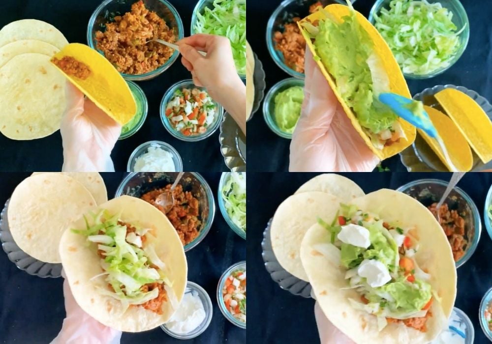 Hoàn thành món Taco