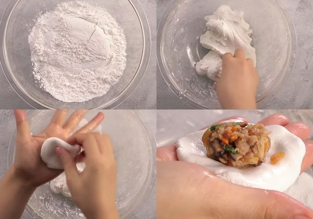 Sơ chế và làm nhân bánh