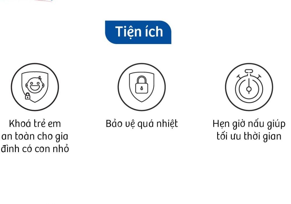 Tiện ích an toàn khá quan trọng khi lựa mua bếp từ