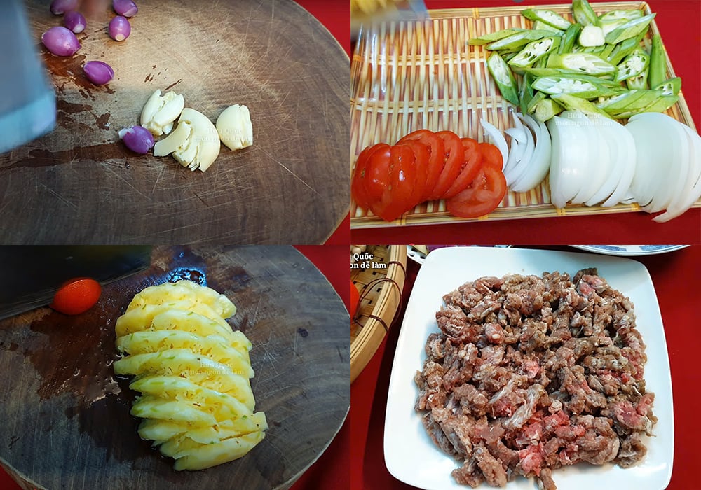 Sơ chế các nguyên liệu