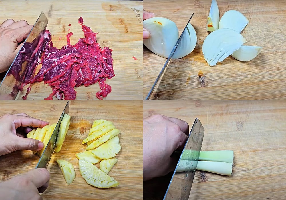 Sơ chế các nguyên liệu