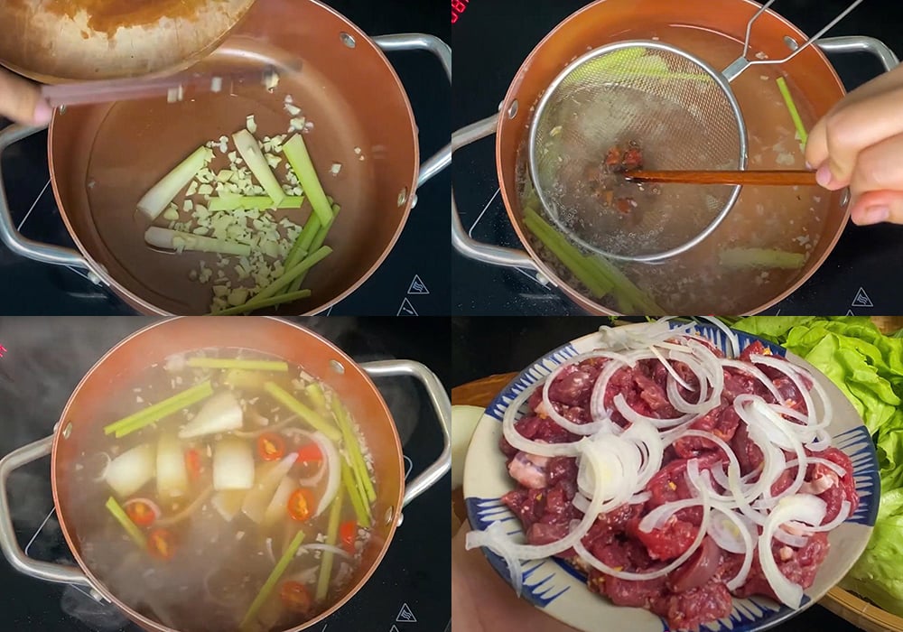 Các bước làm bò nhúng me
