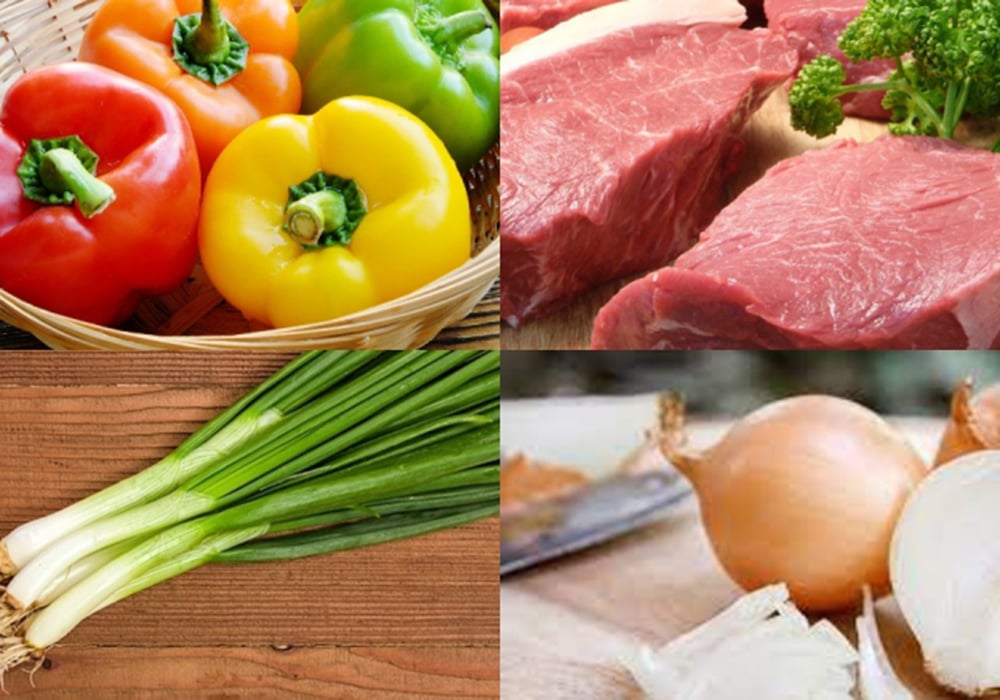 Nguyên liệu làm bò nướng tảng