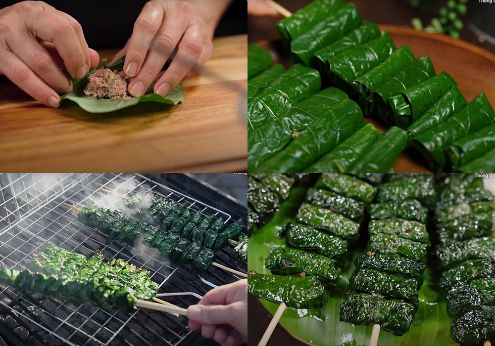 Các bước làm bò nướng lá lốt
