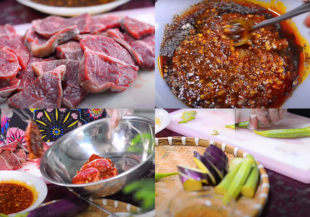 Các bước làm bò nướng mọi