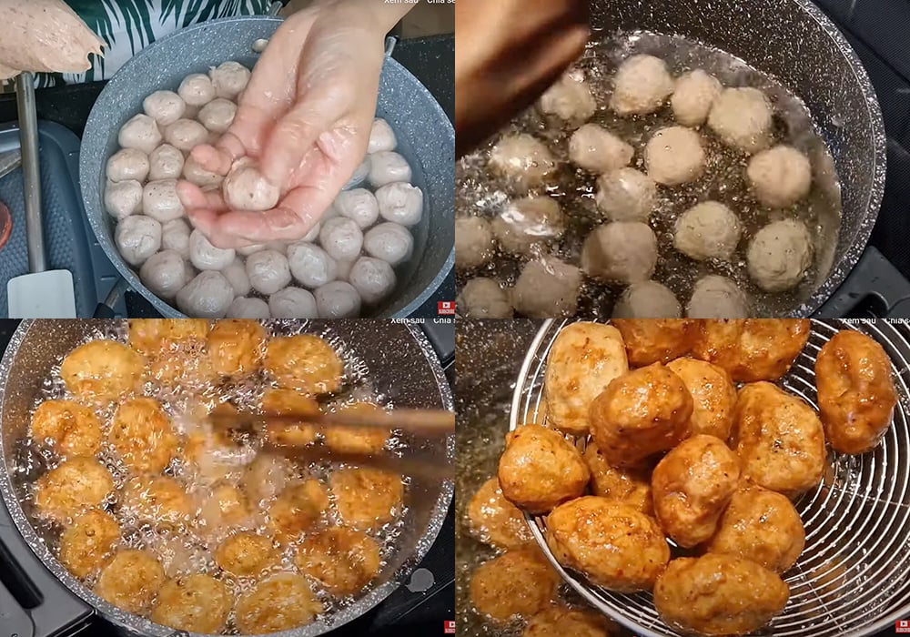 Các bước làm bò viên chiên