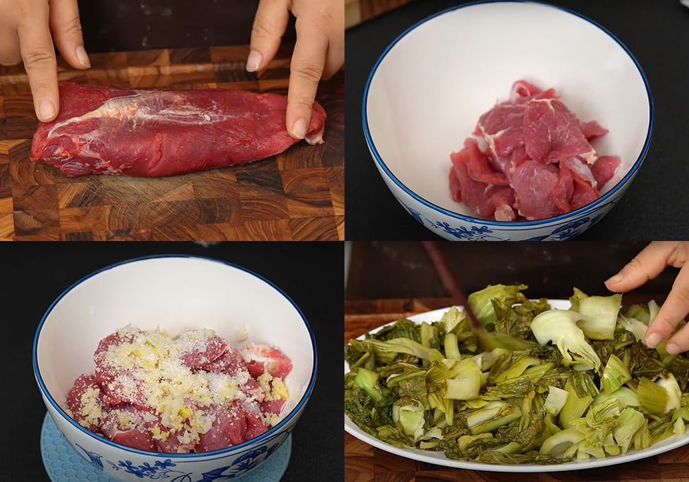 Sơ chế các nguyên liệu
