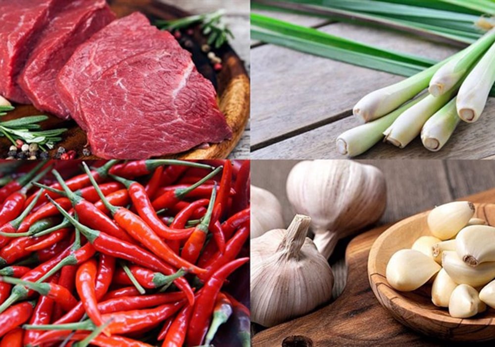 Nguyên liệu làm bò xào lăn
