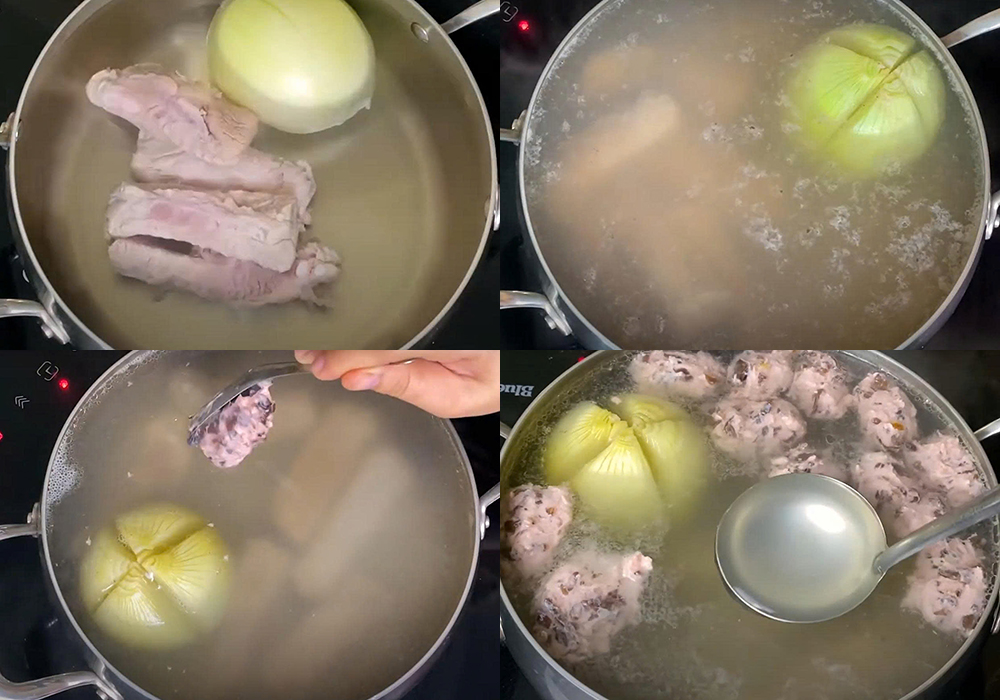 Các bước làm bún mọc sườn