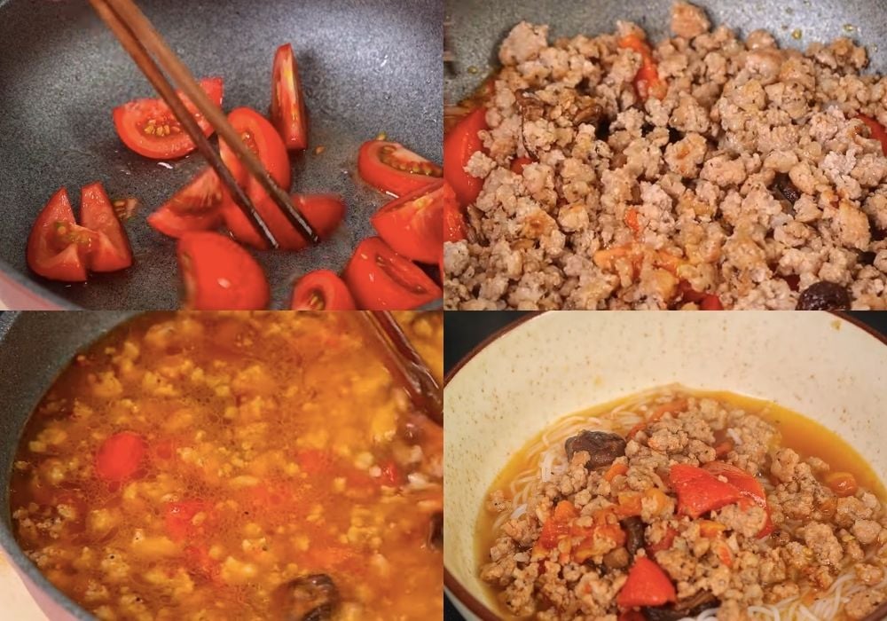 Nấu nước lèo cà chua