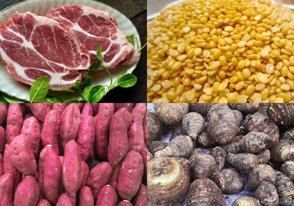 Nguyên liệu làm bún thịt nướng chả giò