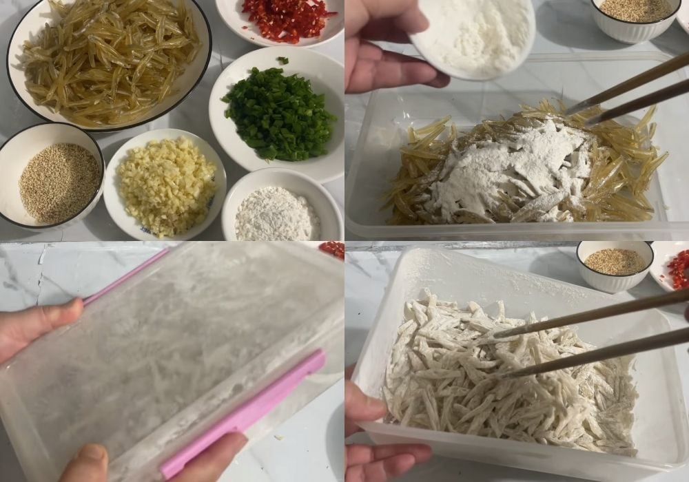 Sơ chế cá cơm