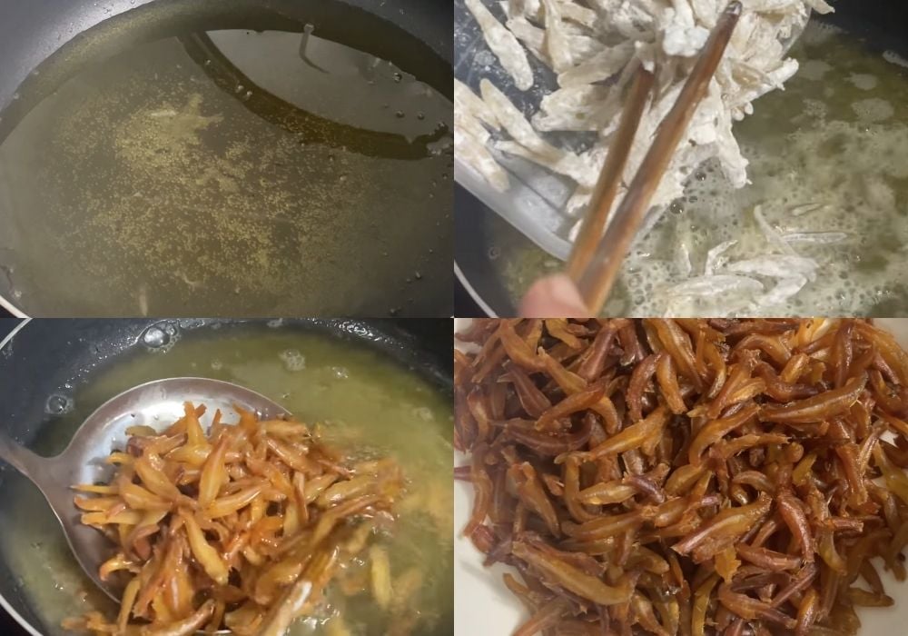 Chiên cá cơm